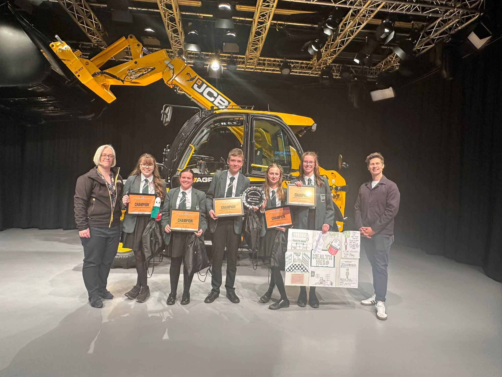 Students from Staffordshire and Derbyshire compete to be crowned the inaugural champions of the JCB Solutions challenge